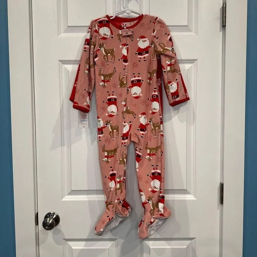 Carters Holiday Fleece Pajama Set Size‎ 3T NWT